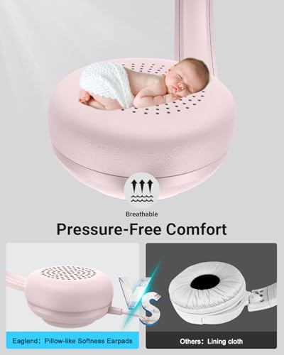 NUBWO HW02 USB Headset with Microphone Noise Cancelling & in-line Control - color: Pink, size: 1 pack