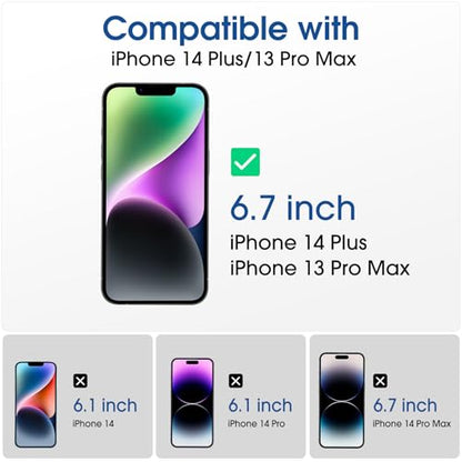 amFilm OneTouch for iPhone 14 Plus/13 Pro Max Privacy Screen Protector 6.7' - size: 14-6.7”