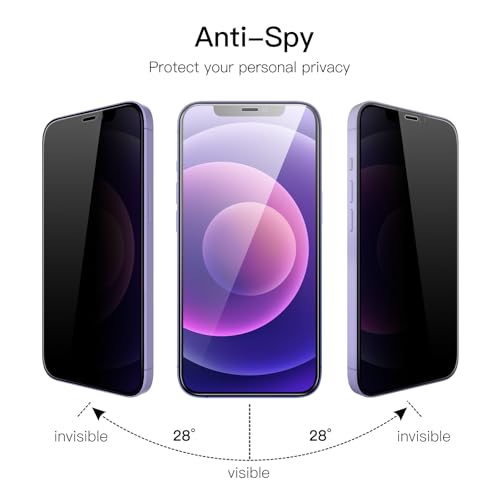 JETech Privacy Screen Protector for iPhone 12 mini, 2-Pack - size: iPhone 12 mini