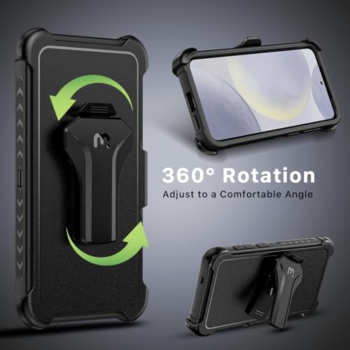 M MYBAT PRO for Samsung Galaxy S25 Plus Case with Belt Clip Holster - color: Black, size: Samsung Galaxy S25 Plus