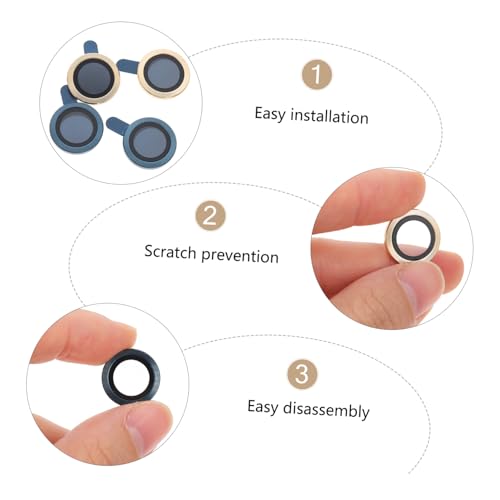 OSALADI 4pcs Camera Lens Protectors for High Definition Scratch Resistant Easy to Clean Lens Film Compatible Coverage