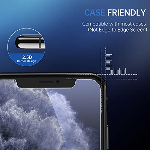 SYNCWIRE Privacy Screen Protector for iPhone 11 Pro/XS/X/10, [Pack of 2] Anti-Spy 9H Hardness Shatterproof Screen Protector, 3D Bubble-Free Protective Glass Privacy Screen Protector - size: for iPhone 11 Pro/X/XS-5.8"