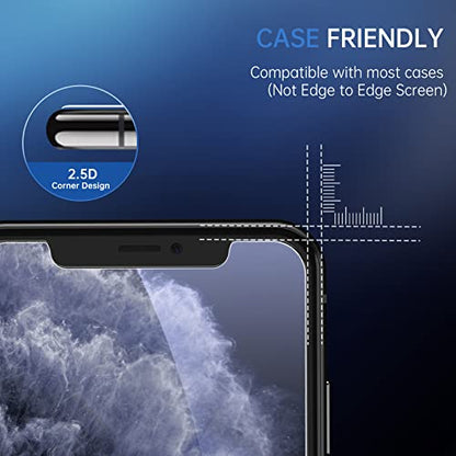 SYNCWIRE Privacy Screen Protector for iPhone 11 Pro/XS/X/10, [Pack of 2] Anti-Spy 9H Hardness Shatterproof Screen Protector, 3D Bubble-Free Protective Glass Privacy Screen Protector - size: for iPhone 11 Pro/X/XS-5.8"