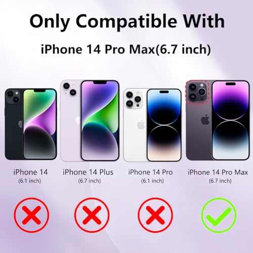 Fiyart Magnetic for iPhone 14 Pro Max Case Glitter Women Girls 6.7"-Blue - color: Blue, size: iPhone 14 Pro Max