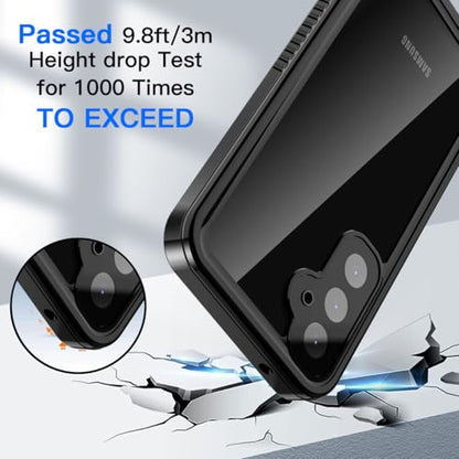 AICase for Samsung Galaxy S25 Case Waterproof, Clear Water Proof Shockproof Snowproof Dustproof Full Body Rugged Transparent Underwater Phone Case for Galaxy S25 Built-in Screen Protector - size: Galaxy S25