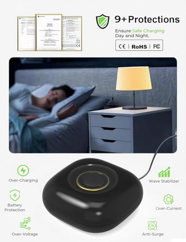 Wireless Charging Case for Oura Ring 3 Charger, 2000mAh Portable Travel Charging Station Fits All-Sized Ring Gen 3, 30-Day Runtime (Official Charger NOT Included),Black