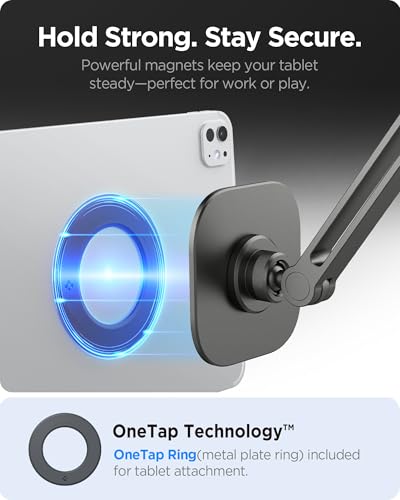 Spigen OneTap Clamp Tablet Stand, Magnetic Multi-Angle - size: Clamp Tablet Stand