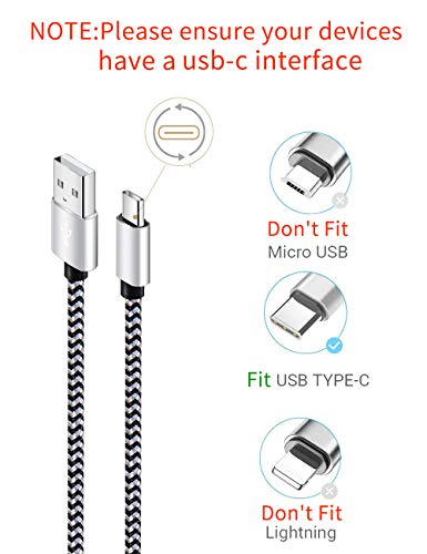 Teeind USB Type C Cable Fast Charging, Tpc001 10 Pack(6Ft 3A) Braided C Charger Cables Compatible with Samsung S10e/note 9/s10/s9/s8 Plus/A80/A50/A20 - size: 6 feet (Pack of 2)