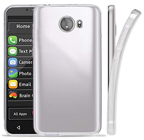 Jitterbug Smart2 Case, Transparent See-Thru Clear Flex Gel TPU Skin Slim Cover for GreatCall Jitterbug Smart2