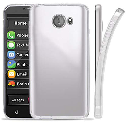 Jitterbug Smart2 Case, Transparent See-Thru Clear Flex Gel TPU Skin Slim Cover for GreatCall Jitterbug Smart2