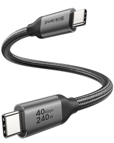 Silkland USB4 for Thunderbolt 4 Cable 1FT, 40Gbps USB C Data Cable, 240W - size: 1FT