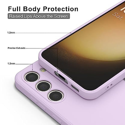 Vanjua Case for Samsung Galaxy S23 (Only), Stylish Liquid Silicone Slim Full-Body Protective Cover Compatible with Samsung Galaxy S23 5G 6.1 Inch Phone Case (Violet) - color: Violet