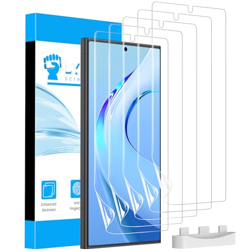 LYWHL 5 Pack for Samsung Galaxy S23 Ultra Screen Protector [Like Original Fingerprint Unlock], Real Invisible Self-Healing Protective Film [Not Glass], HD Clear, Case Friendly, Scratch-Resistant - size: 6.8 inch - Samsung Galaxy S23 Ultra