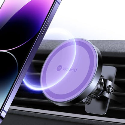 VICSEED for MagSafe Car Mount [Strongest Magnet Power] Car Phone Holder - color: Purple