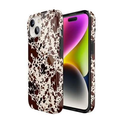 Casely iPhone 15 Plus Case | Cowgirl Envy | Cow Print | Compatible with MagSafe | Classic Ultra Slim Design - color: Cowgirl Envy | Cow Print