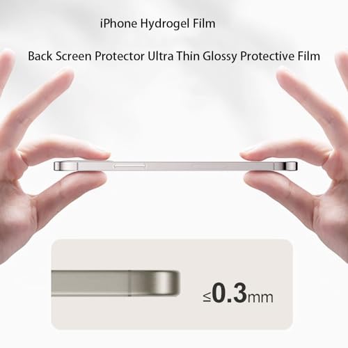 Epivol for iPhone 17 Pro Max 2025 Back Screen Protector Film, Transparency Hydrogel Film Not Glass - 2 Pcs - color: 17 Pro Max HD Back Film