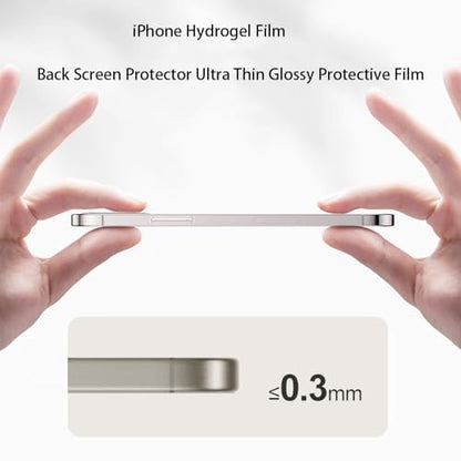 Epivol for iPhone 17 Pro 2025 Back Screen Protector Film Transparency Hydrogel Film Not Glass - 2 Pcs - color: 17 Pro HD Back Film