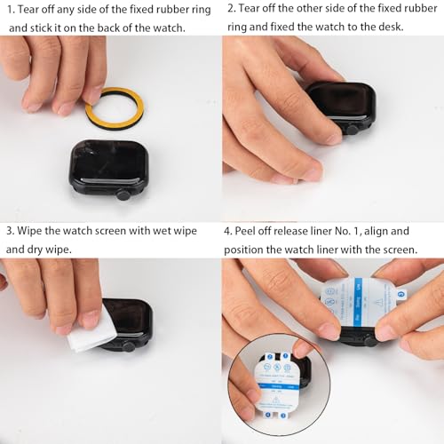 LOOKSEVEN 3 Pack Hydrogel Film For Apple Watch Series 1/2/3 42mm - size: 42mm(Series 1/2/3 )