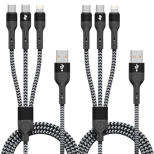 ANSEIP Multi Charging Cable, 3 in 1 Charging Cable for Multiple Devices - color: Grey