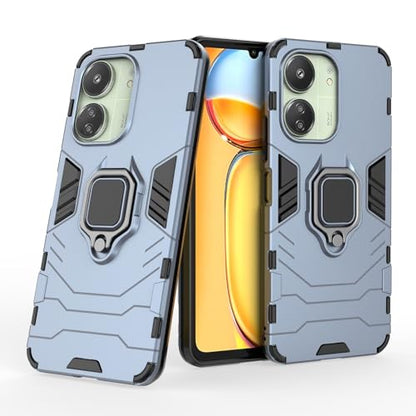 Max Power Digital Magnet Case for Xiaomi Redmi 13c Shockproof Hard Phone Cover with Grip, Metal Ring Kickstand Bumper Shell [Compatible with Magnetic Car Mount] (Navy) - color: Navy, size: Xiaomi Redmi 13c