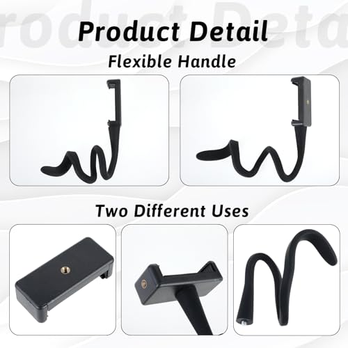 Stroller Phone Holder, Portable Flexible Cell Phone Holder Stand with Non-skidding Arm Grip Soft Alloy Phone Clamp Stroller Accessories for Baby Buggy Desk Handlebar Treadmill Pushchair
