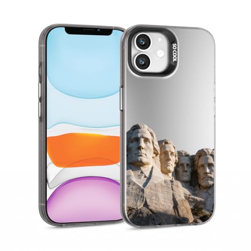 for iPhone 11 Case, TPU, Drop Protection, Mount Rushmore | UV-printed presidential artwork, anti-yellowing clear back, raised lens & screen protection, 10ft drop-tested, slim grip - color: Mount Rushmore, size: iPhone 11