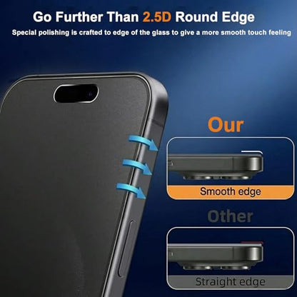 3 Pack Matte Privacy TPU Screen Protector for iPhone 16 Plus 6.7 Inch - size: iPhone 16 Plus