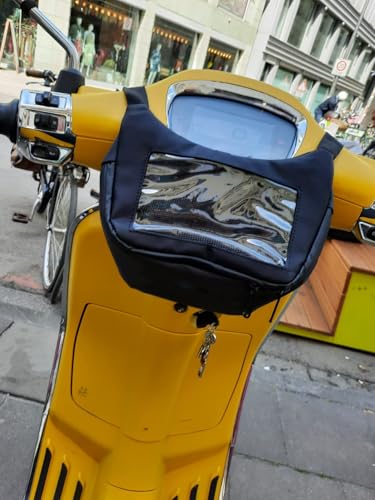 Motorcycle Saddle Bag Handlebar Bag Luggage Storage Bag Compatible With Vespa Sprint Primavera GTS LX LXV 50 125 250 300 Mobile Phone GPS Touch Screen Waterproof Bag