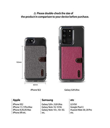 Ringke Flip Card Holder ID Adhesive 3M Premium Stick Fashion Multi-Card Slot Wallet Case Credit Card Cash Pouch Attachment Compatible with Most Smartphones, Android and More - Red - color: 1-Magnetic Red