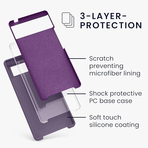 kwmobile Case Compatible with Google Pixel 6 Case - TPU Silicone Phone Cover with Soft Finish - Pale Iris - color: Pale Iris, size: Pixel 6