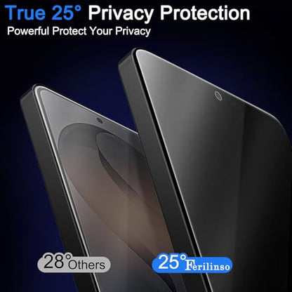 Ferilinso 3 Pack Privacy Screen Protector for Samsung Galaxy S26 Plus - size: S26 Plus 6.7 INCH