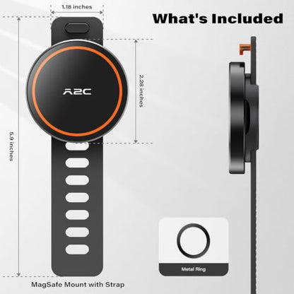 A2C Stroller Phone Holder for MagSafe, 2-in-1 Magnetic Phone Mount