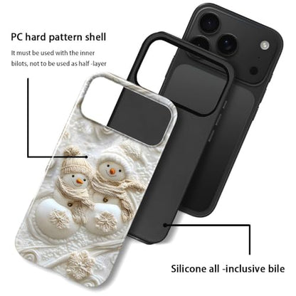 Compatible with iPhone 17 Pro Max,Anti-Scratch Glossy Case Cover,Christmas Snowman - color: Christmas Snowman, size: IPhone 17 Pro Max