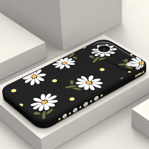 LEECG for iPhone 17 Air Case, Flower Protective Bumper Slim Soft Phone Cover for iPhone 17 Air 6.5 inch, Daisy Black - color: Daisy Black, size: for iPhone 17 Air