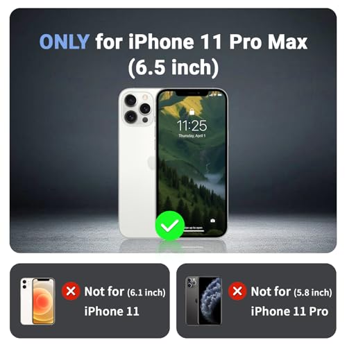 jaroco Magnetic for iPhone 11 Pro Max Case Heavy Duty Protection Army Green | Compatible with MagSafe,Military Grade Drop Protection,Translucent Matte,Non-Slip,Shockproof 2-Layer Durable Bumper Case - color: Army Green, size: iPhone 11 Pro Max
