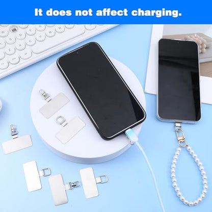 20Pcs Metal Phone Tether Tabs Stainless Steel Cell Phone Lanyard Tabs