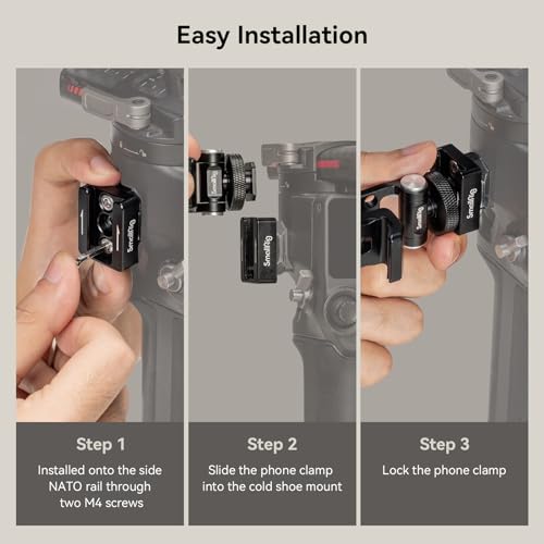 SmallRig Adjustable Phone Mount for DJI Stabilizers - style: with Cold Shoe Mount