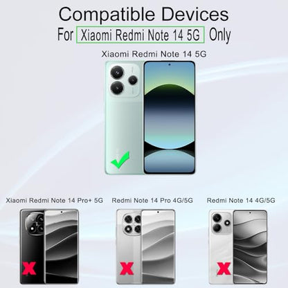 Ibywind Screen Protector For Xiaomi Redmi Note 14 5G 6.67"(2 Pack),9H Hardness Tempered Glass,With 1Pc Camera Lens Protector,1Pc Back Carbon Fiber Film,Easy to Install - size: Redmi Note 14 5G 6.67 inch