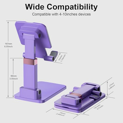 Cell Phone Stand Cute Mobile Holder For iPhone Desk Office Accessories - color: 07-Violet