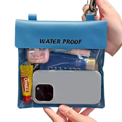 Waterproof Phone Pouch for Swimming Touch Screen Compatible Large Capacity Dry Bag for Beach Pool Floating Cruise Ship (Blue) - color: Blue