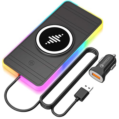 Magnetic Wireless Charger for iPhone 17/16/15/14/13/12 Series, Fast Wireless Charging Pad with Extension Cable, Portable Mag Safe Compatible Charger for Car, Desk & Travel, USB Magnetic Phone Charger