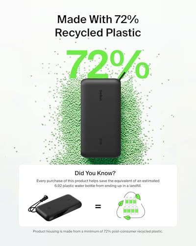 Belkin 20000mAh 20W 2C1A Power Bank w/Digital Display for iPhone, Galaxy - color: Black, style: 20K mAh