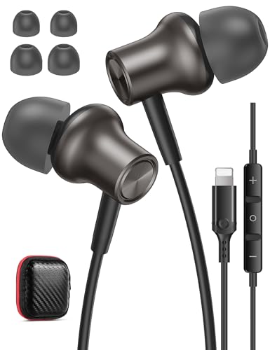 iMangoo for Apple MFi-Certified Wired Earbuds for Lightning Headphones - color: Gunmetal