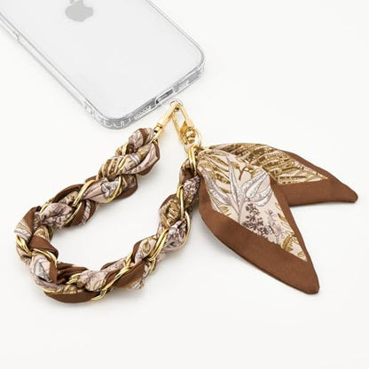 ZOOEASS Phone Wrist Lanyard Gold Metal Scarf Phone Charm Strap with Tether Tab Women Phone Chain Accessories for Handbags - color: Style 10