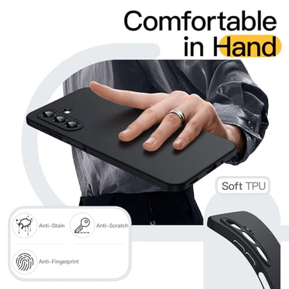 JETech Slim Case for Samsung Galaxy A17, Black | Soft TPU Design, Matte Finish, Shockproof Protection - color: Black, size: Galaxy A17