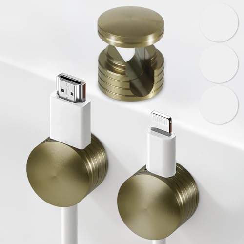 Strong Adhesive Cord Holder for Nightstand with Wider Base, 3 Pack