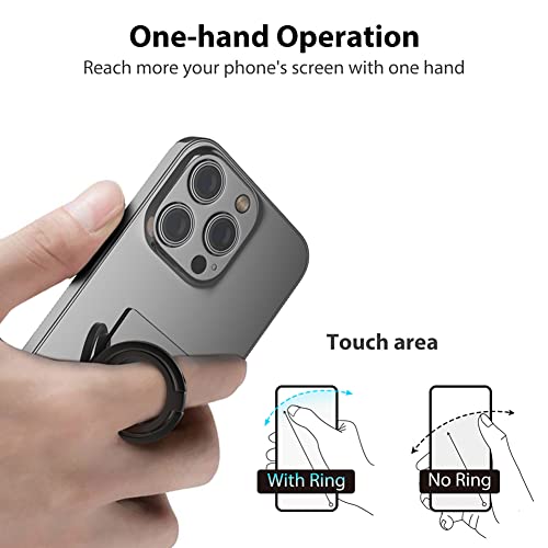 Phone Grip, Phone Ring Holder Finger Kickstand, Foldable & Adjustable Double Metal Cell Phone Rings Gripper Stand for iPhone Samsung &Other Phones - White Marble - color: Silver White Marble