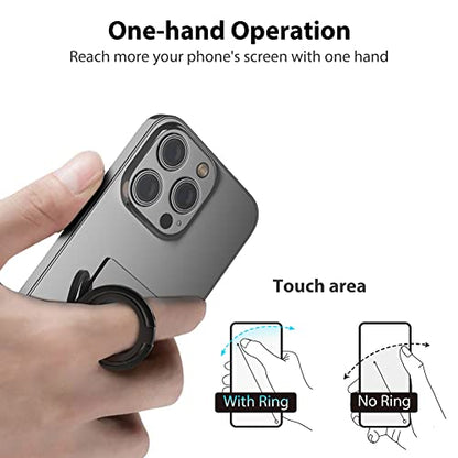 Phone Grip, Phone Ring Holder Finger Kickstand, Foldable & Adjustable Double Metal Cell Phone Rings Gripper Stand for iPhone Samsung &Other Phones - White Marble - color: Silver White Marble