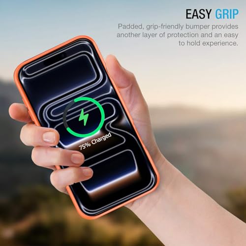 Battery Case for iPhone 17 Pro, Enhanced 10000mAh Portable Protective Wireless Charging Case Support Carplay Compatible with iPhone 17 Pro (6.3 inch) Rechargeable Extended Battery Charger Case-Orange - size: iPhone 17 Pro