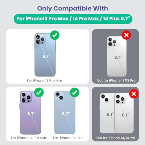 Feob Battery Case for iPhone 14 Pro Max,[2026 Upgraded] 8600mAh Ultra-Slim Portable Extended Charger Case Cover for iPhone 13 Pro Max Charging Case (6.7 Inch)-Black - color: Black